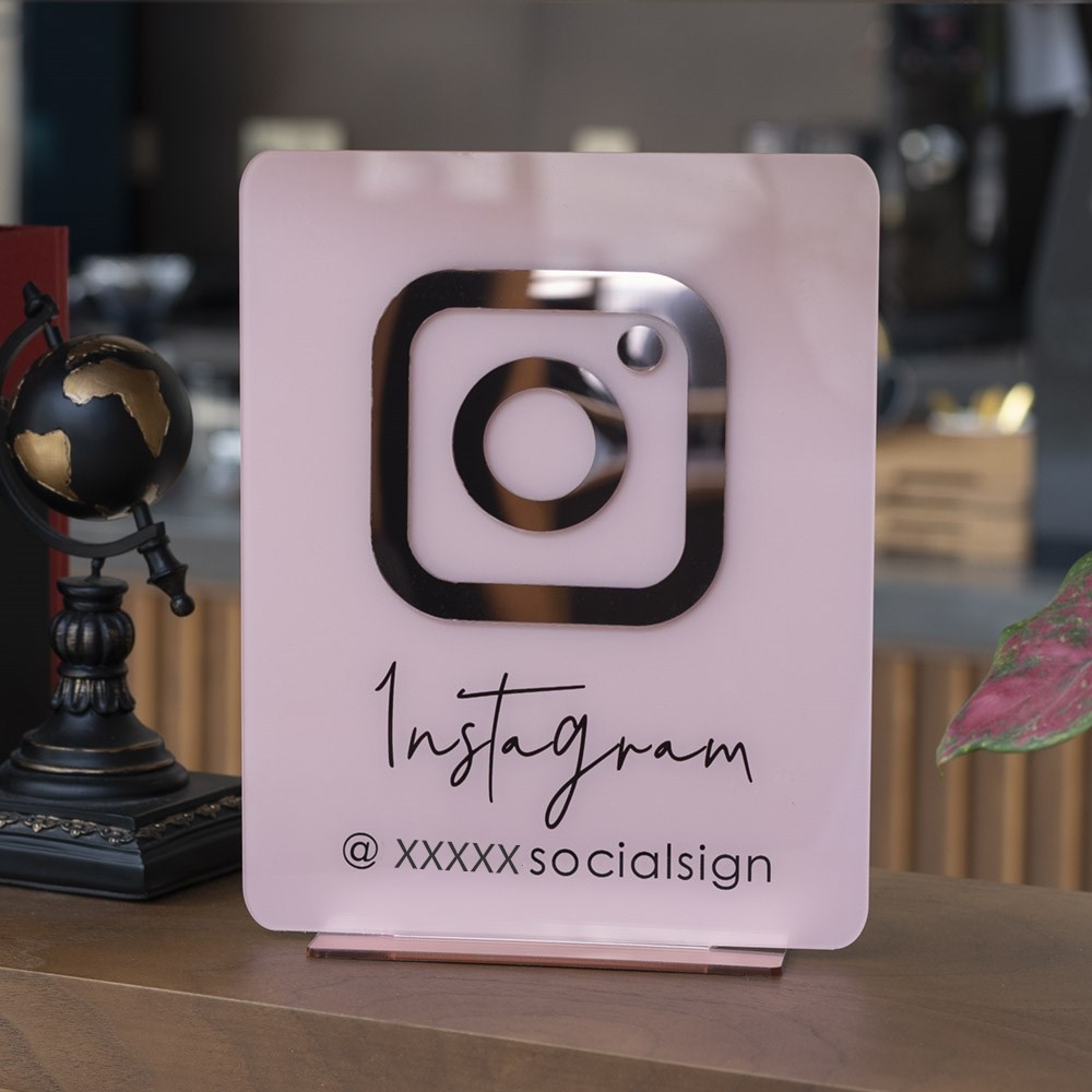 Personalised Instagram Social Media Sign | Salon Sign | Beauty Sign