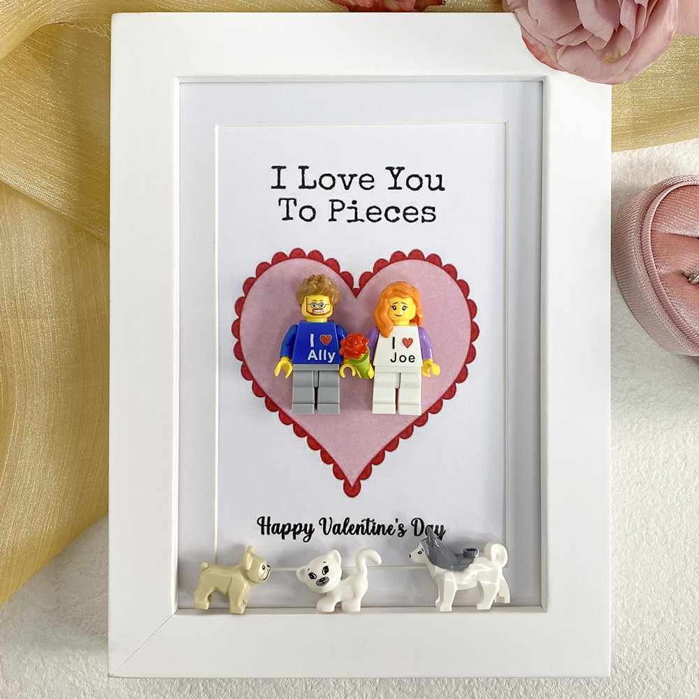 Custom Name Tiny Figure Frame For Him Husband Boyfriend Valentine's Day Gift Ideas