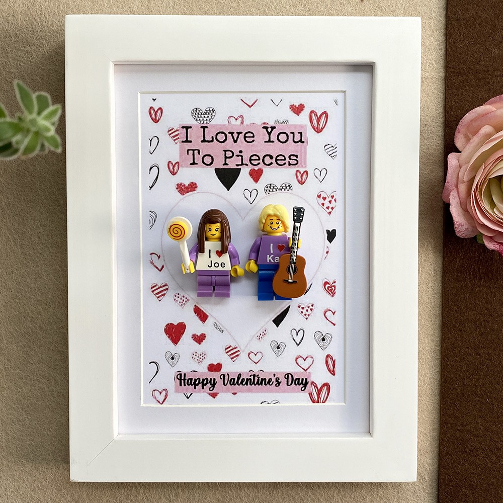 Custom Name Tiny Figure Frame For Him Husband Boyfriend Valentine's Day Gift Ideas