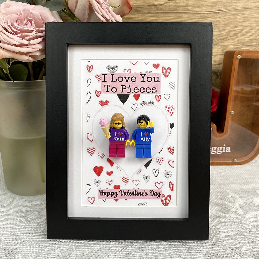 Custom Name Tiny Figure Frame For Him Husband Boyfriend Valentine's Day Gift Ideas