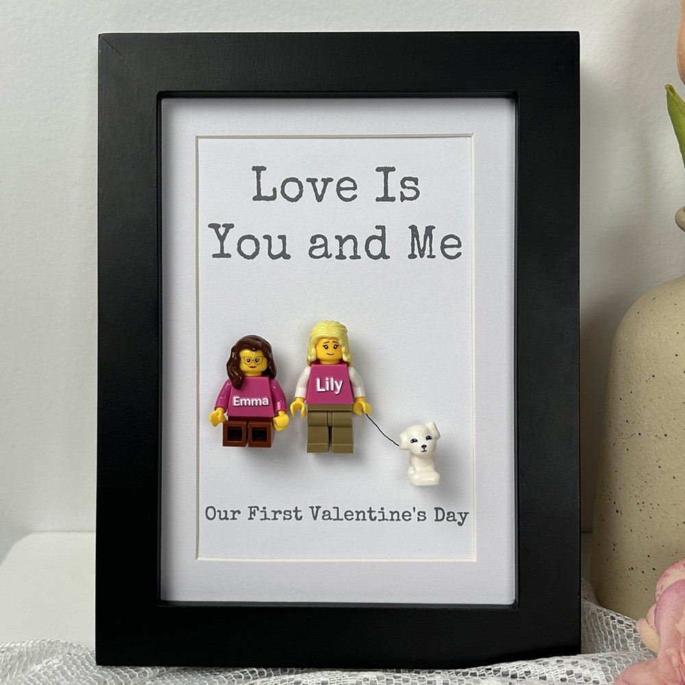 Personalized Tiny Figure With Frame For Her Valentine's Day Gift Ideas