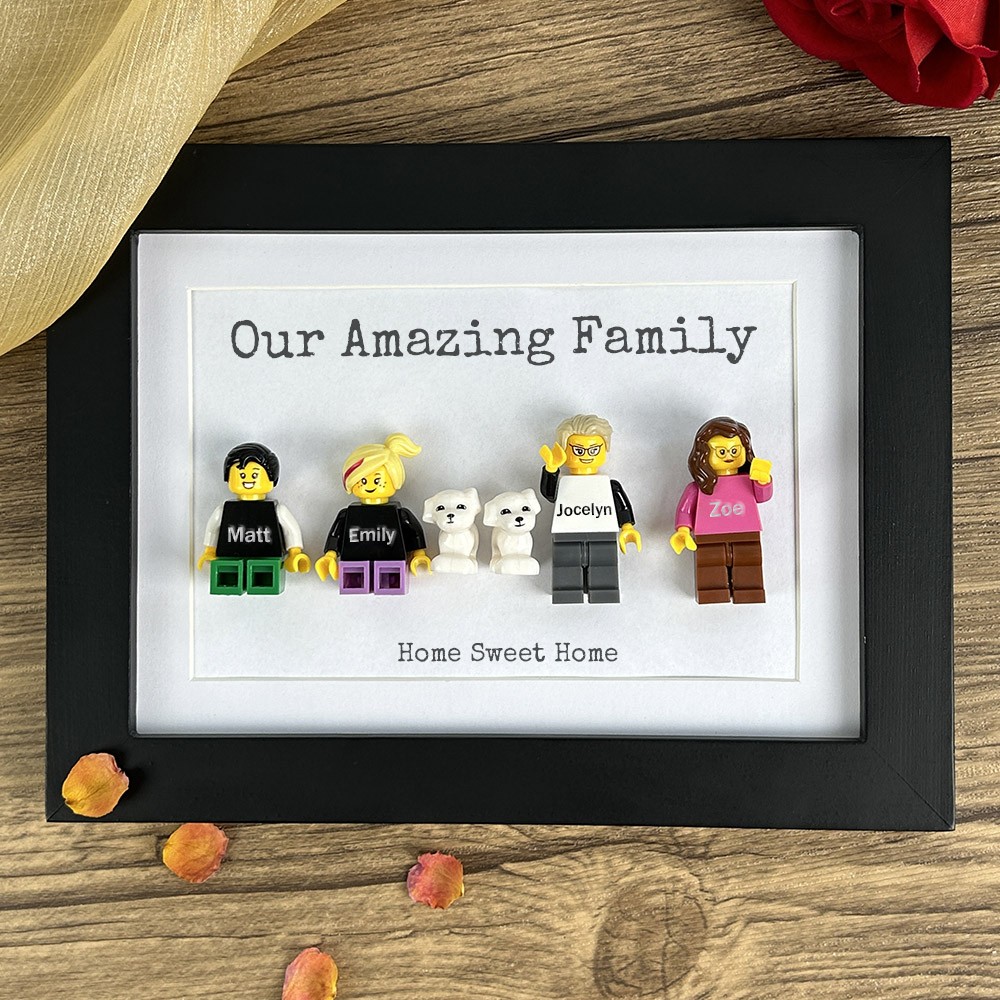 Personalized Tiny Figure Frame With Name For Family Gift Ideas