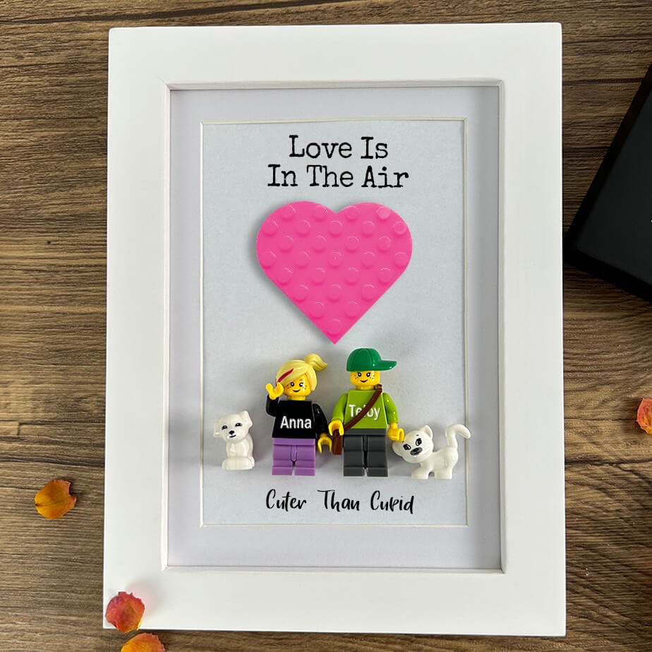 Custom Name Tiny Figure With Frame For Him Valentine's Day Gift Ideas