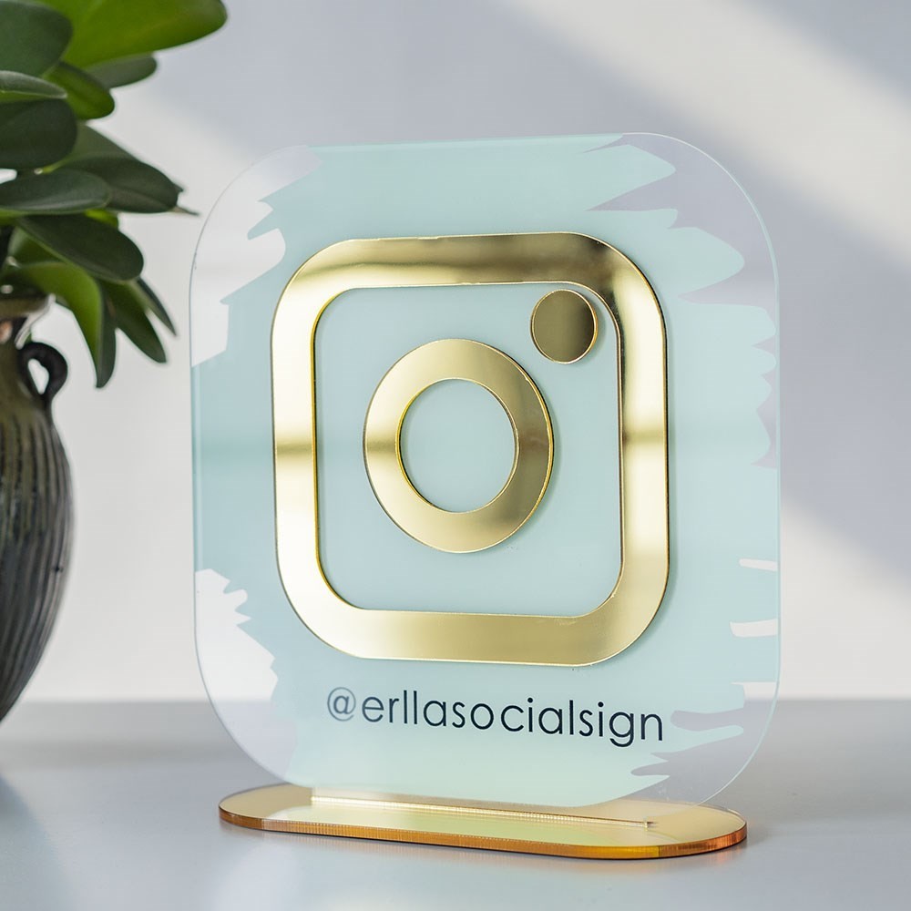 Personalised Instagram Social Media Sign | Salon Sign | Beauty Sign