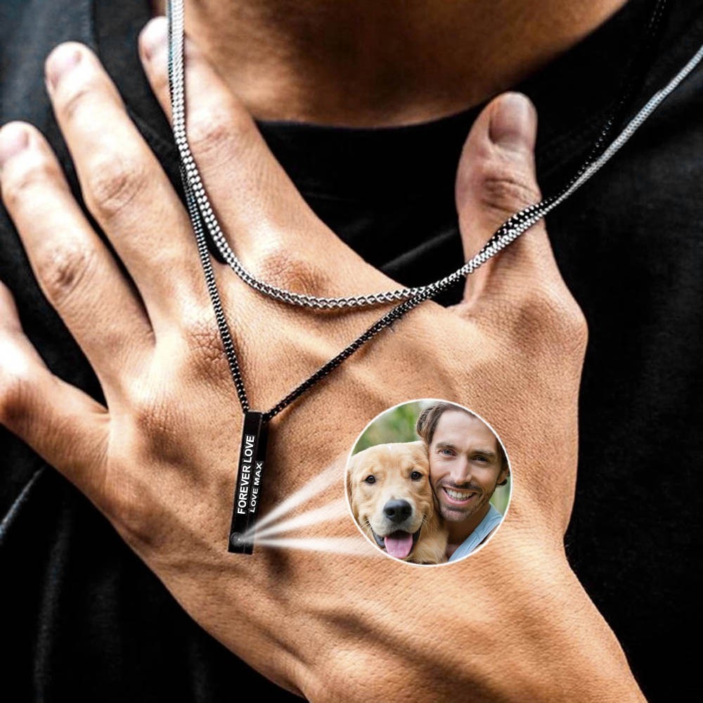 Personalized Memorial Photo Projection Necklace