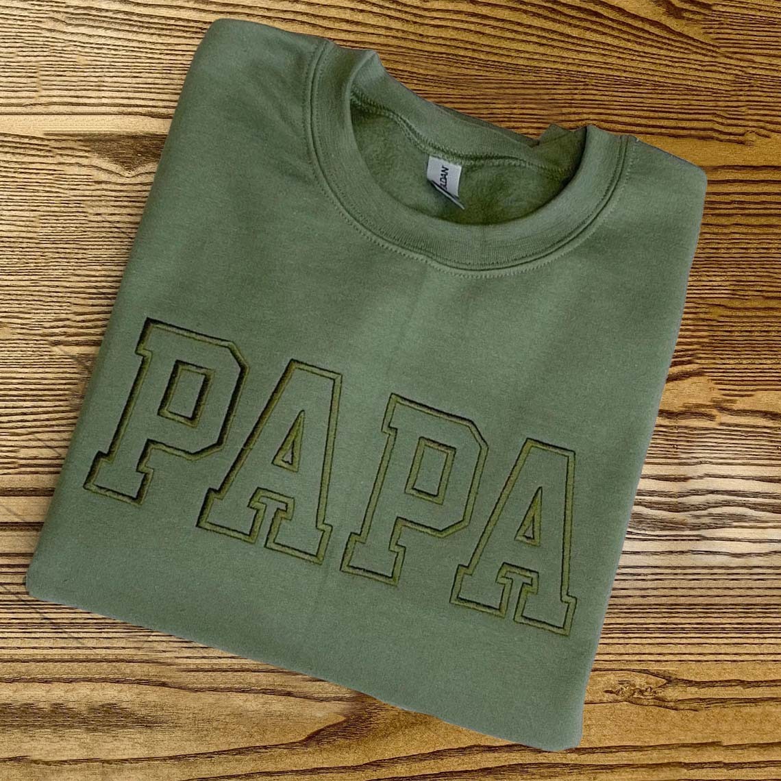 Custom Embroidered Papa Sweatshirt Hoodie with Kids Names For Father's Day Gift