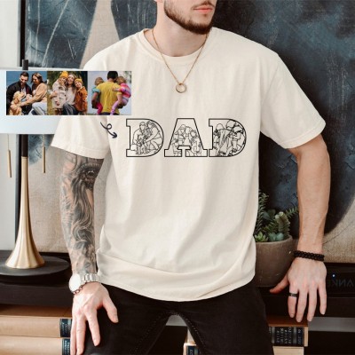 Personalized Photo Embroidered Shirt For Dad Father's Day Gift Ideas