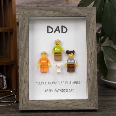 Personalized Tiny Name Figure With Frame For Father's Day Gift Ideas