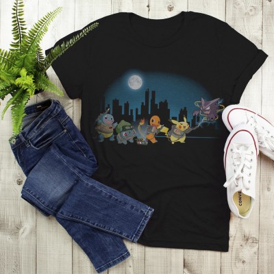 Customized Cartoon Pattern Round Neck T-Shirt The Best Gift For Father's Day