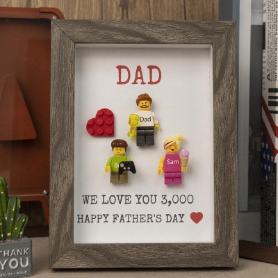 Personalized Tiny Name Figure With Frame For Father's Day Gift Ideas