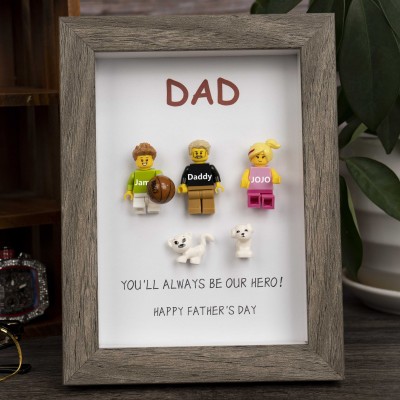 Personalized Tiny Name Figure With Frame For Father's Day Gift Ideas