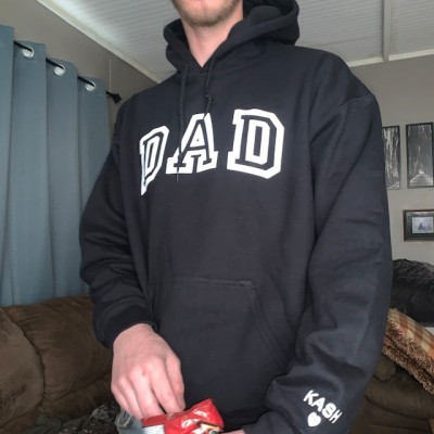 Custom Dad Sweatshirt Hoodie with Kids Names For Father's Day Gift Ideas