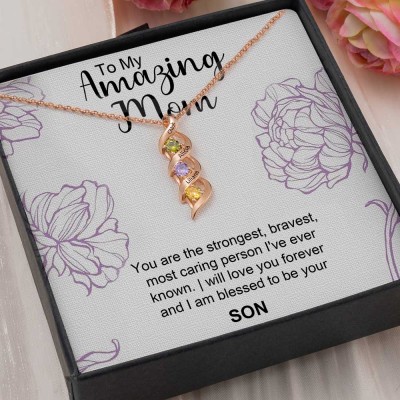 Personalized To My Amazing Mom Necklace From Son Gift Ideas For Mother's Day