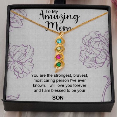 Personalized To My Amazing Mom Necklace From Son Gift Ideas For Mother's Day