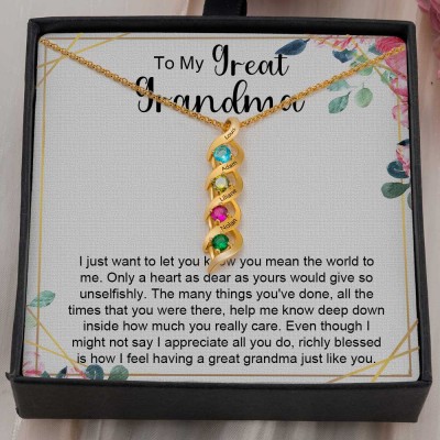 Personalized To My Grandma Necklace From Grandkids Gift Ideas For Grandma Mother's Day