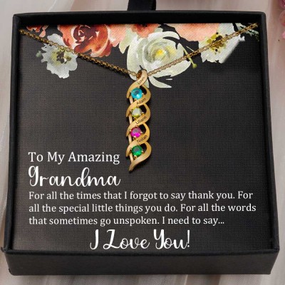 Personalized To My Grandma Necklace From Grandkids Gift Ideas For Grandma Mother's Day