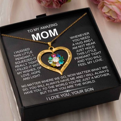 Personalized To My Amazing Mom Necklace From Son Gift Ideas For Mother's Day Birthday