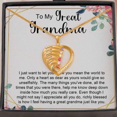 Personalized To My Grandma Necklace Gift Ideas For Grandma Mother's Day Birthday