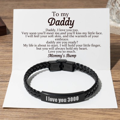 To My Dad Custom Name Bracelet For Father's Day Gift Ideas