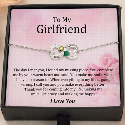 Custom To My Girlfriend Bracelet For Valentine's Day Gift Ideas