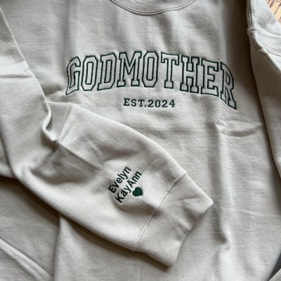 Custom Embroidered Mama Sweatshirt Hoodie with Kids Names For Mother's Day Gift Ideas