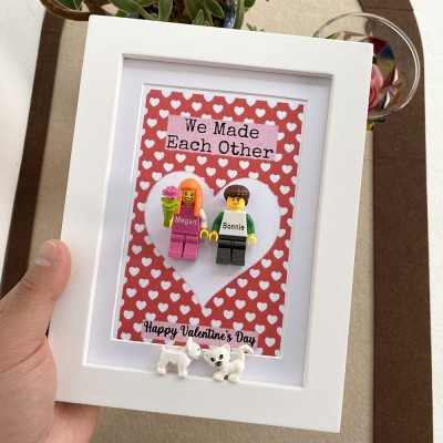 Custom Name Tiny Figure Frame For Him Husband Boyfriend Valentine's Day Gift Ideas