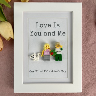 Personalized Tiny Figure With Frame For Her Valentine's Day Gift Ideas