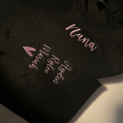 Custom Embroidered Nana Sweatshirt Hoodie with Kids Names For Mother's Day Gift Ideas